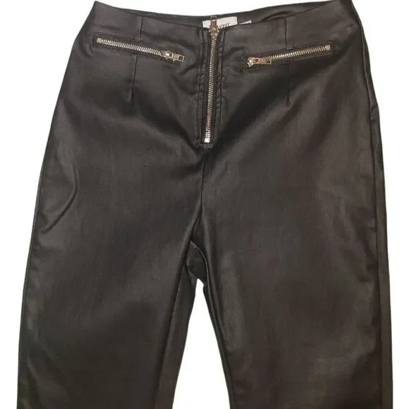 Princess Polly Faux Leather Flagstaff Pant | Black | 6 - Picture 4 of 8